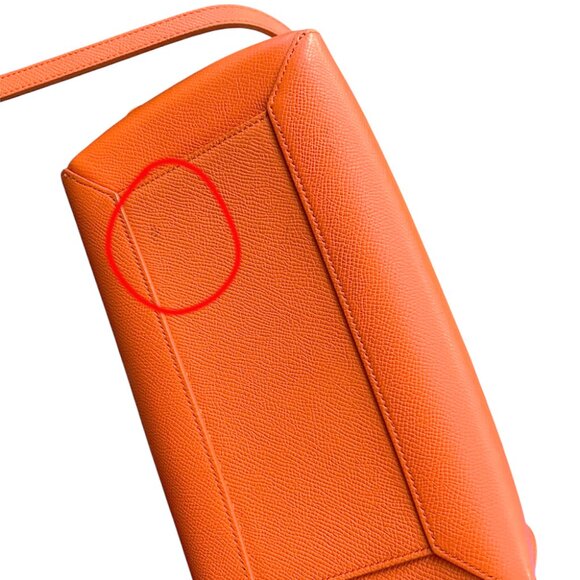 Celine Leather Crossbody Bag Orange - Picture 8 of 15